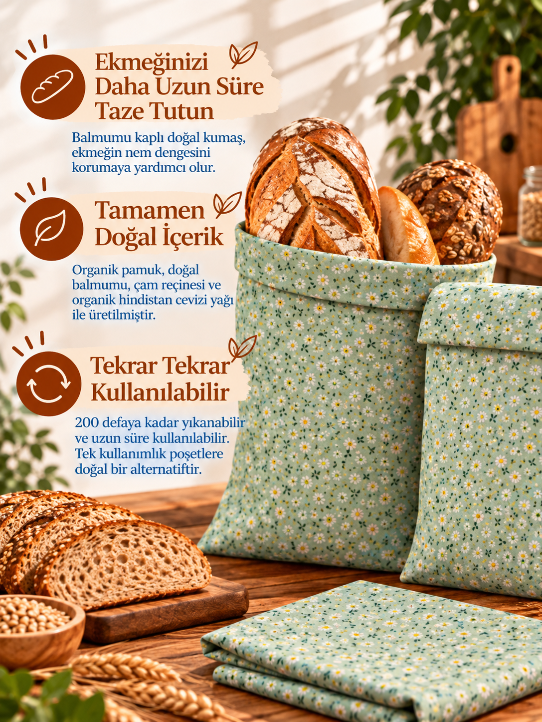 Balmumu Ekmek Torbası